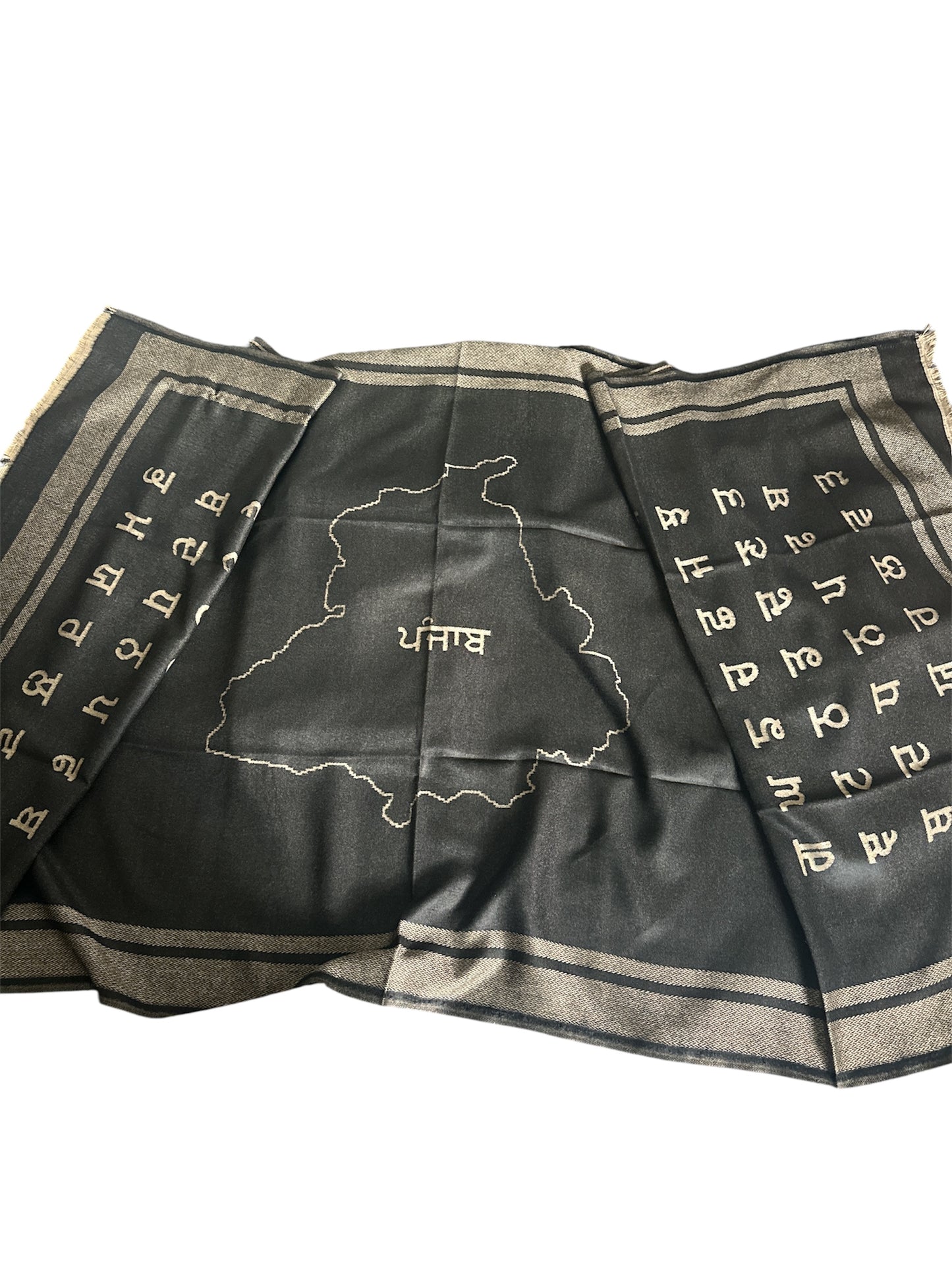 UDDA - ADDA Warm Shawl - BLACK with light gold backside