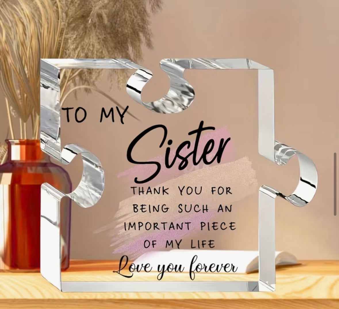 Acrylic Keepsake for Sister - GIFT/ADDON