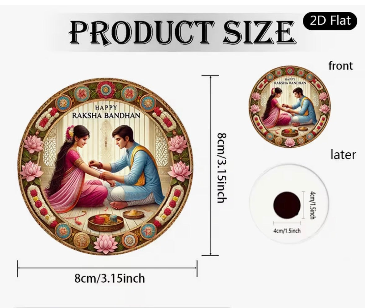 Rakhi Fridge Magnet - 2D (GIFT?ADDON)