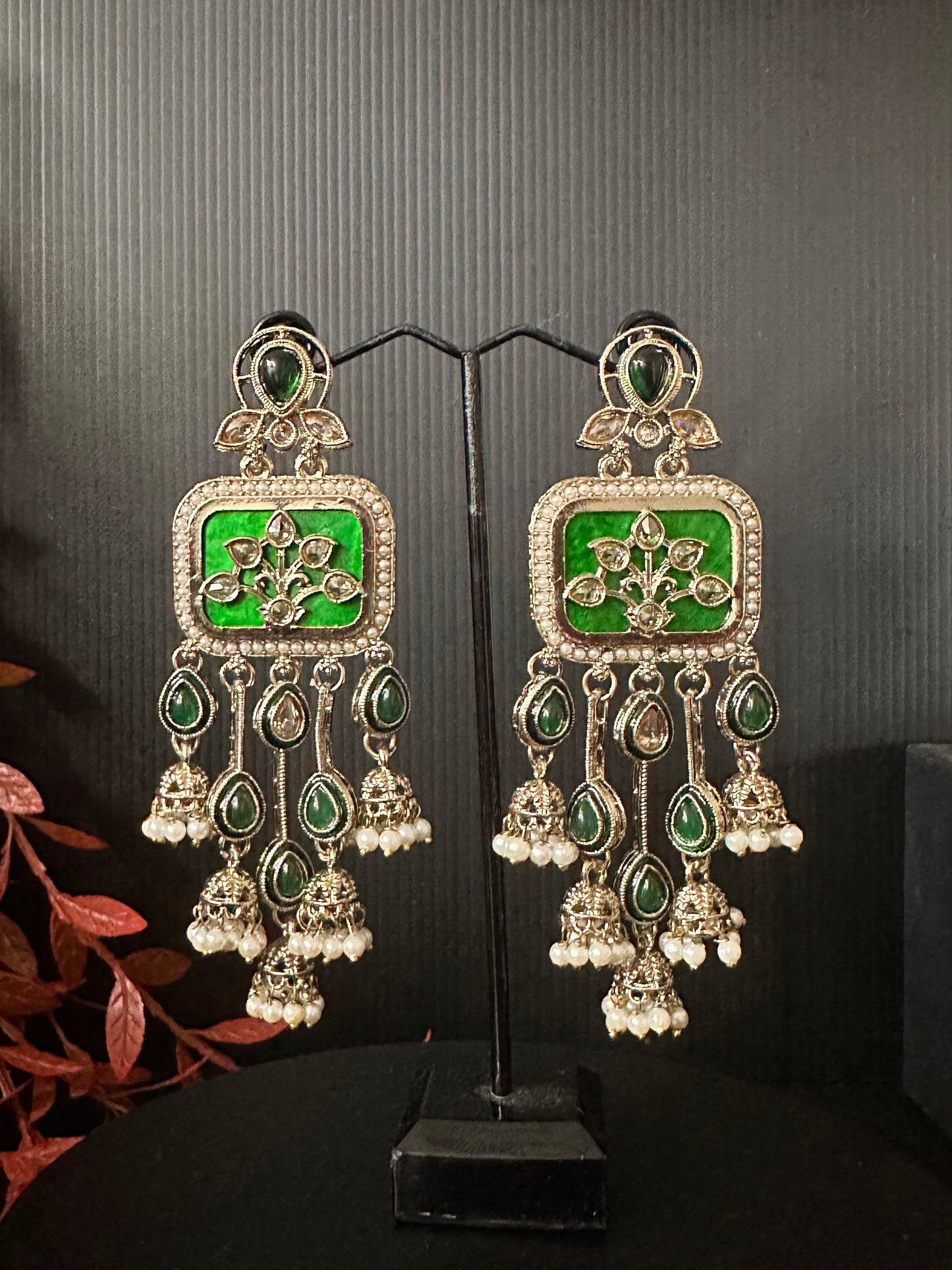 ELE Earrings - Mehroon