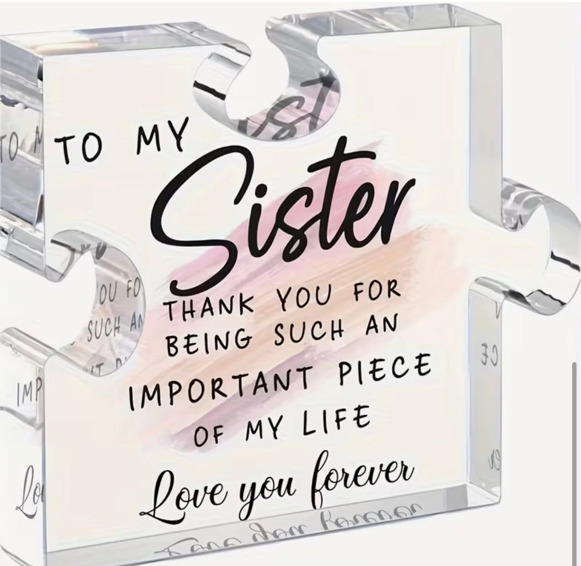 Acrylic Keepsake for Sister - GIFT/ADDON