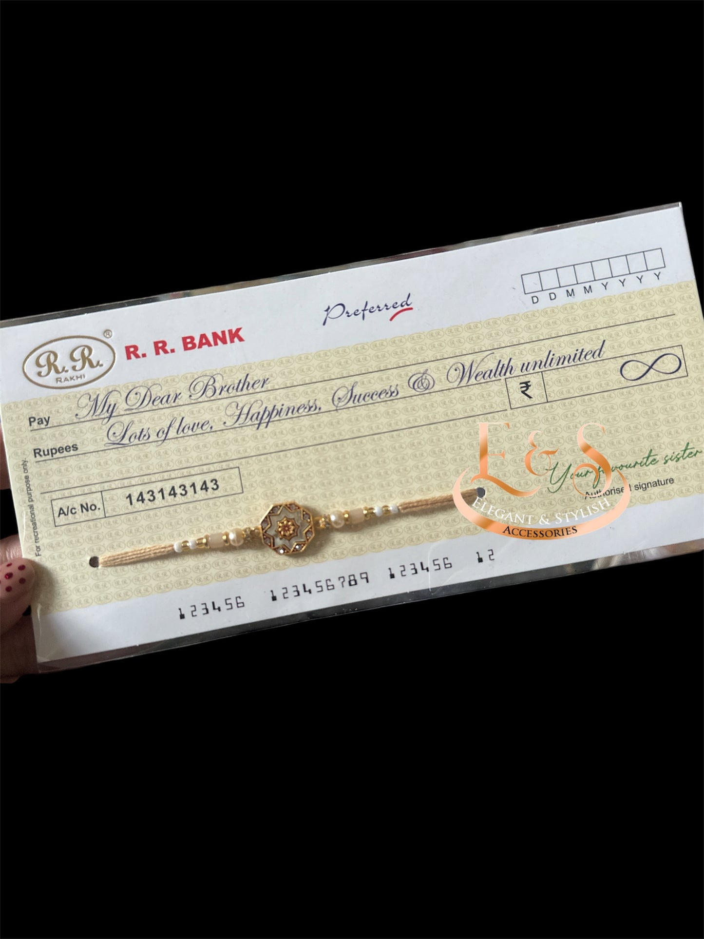 Bank Cheque Rakhi