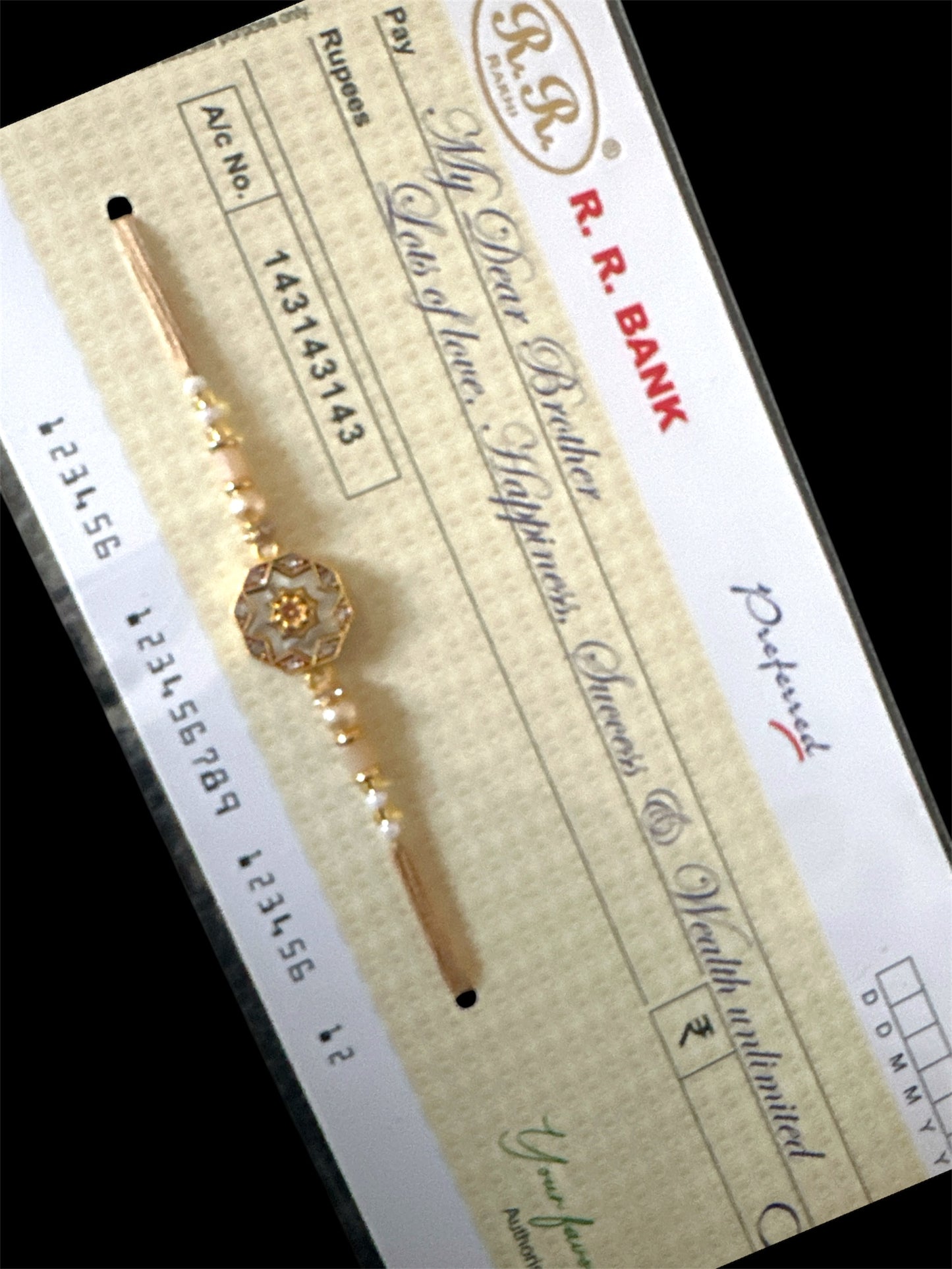 Bank Cheque Rakhi