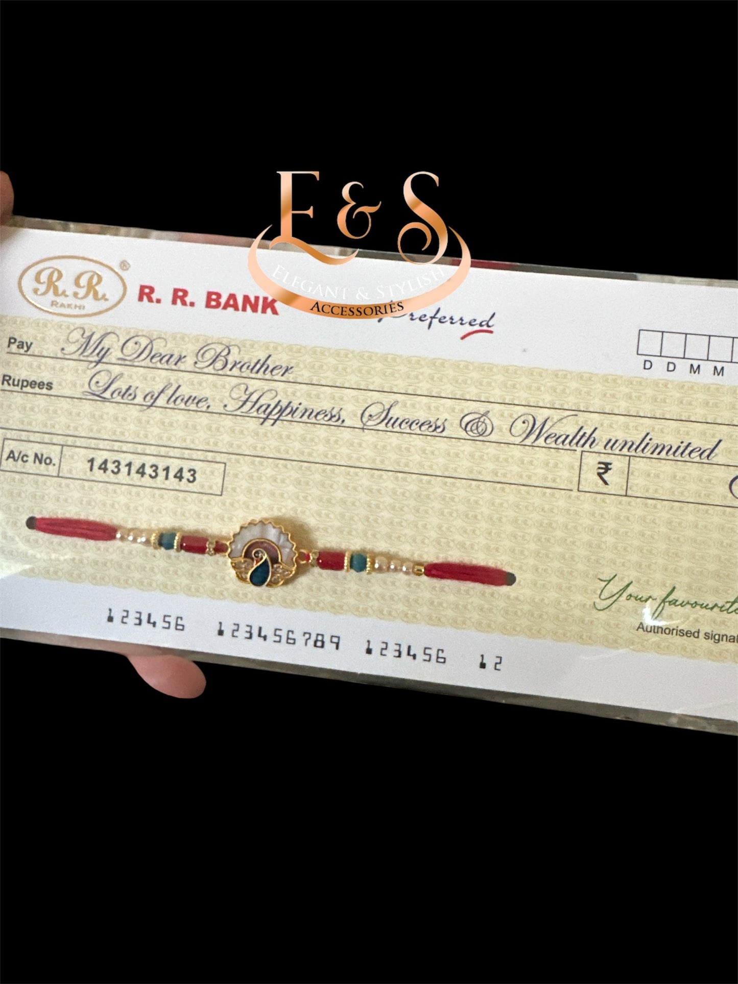 Bank Cheque Rakhi